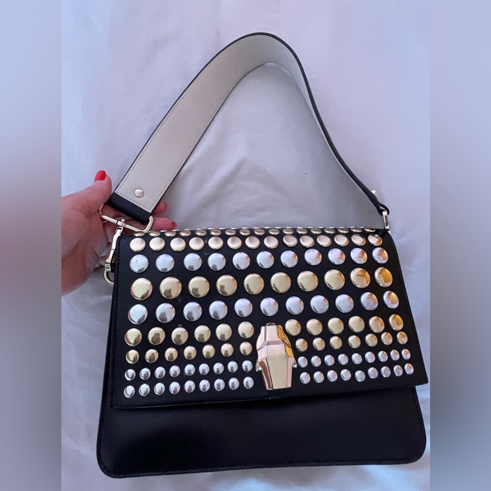 Cavalli class black handbag with decor